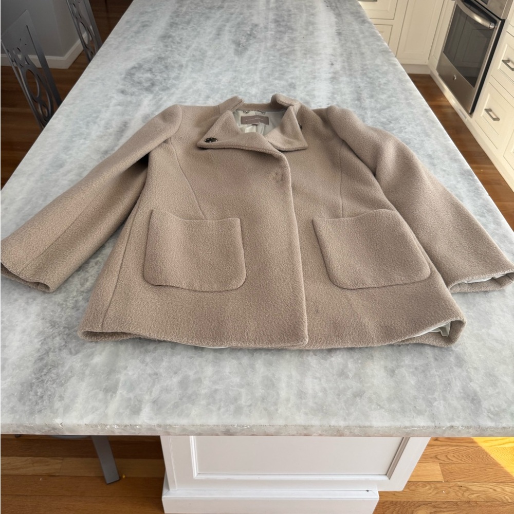 Banana Republic Beige Pea Coat - Picture 1 of 4